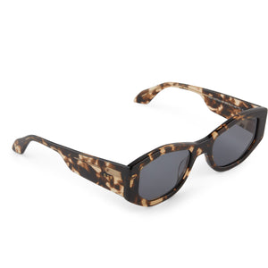 Zoe Oval Sunglasses | Espresso Tort & Grey | DIFF Eyewear