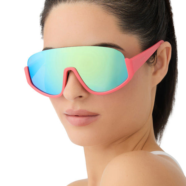 blazer - coral + turquoise ice mirror + polarized sunglasses 5
