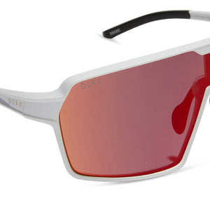 Charge Shield Sunglasses | White & Sunset Mirror Polarized  display picture 2