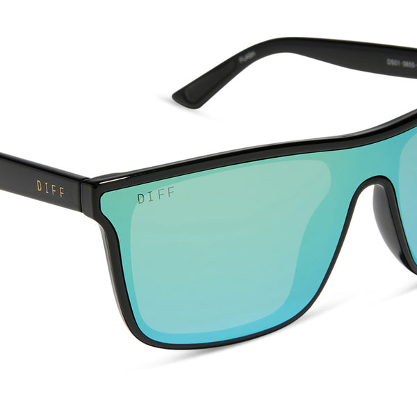 flash - black + turquoise ice mirror + polarized sunglasses 4