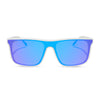 Color swatch for flash - black + turquoise ice mirror + polarized sunglasses