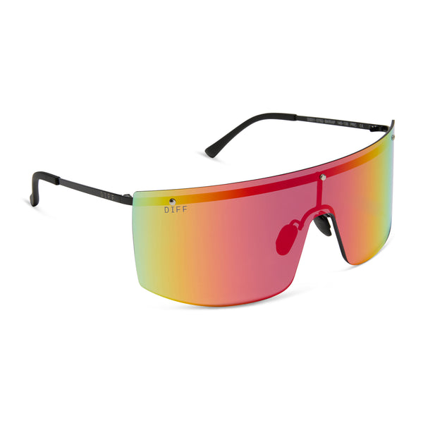 grandslam - black + rainbow mirror + polarized sunglasses 2