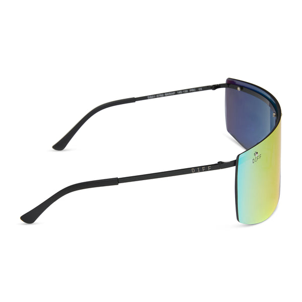 grandslam - black + rainbow mirror + polarized sunglasses 3