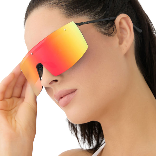 grandslam - black + rainbow mirror + polarized sunglasses 5