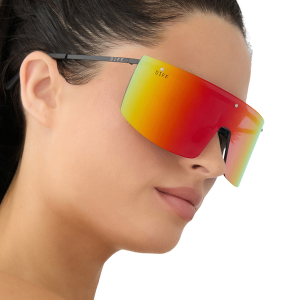 grandslam - black + rainbow mirror + polarized sunglasses 7