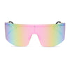 Color swatch for grandslam - black + rainbow mirror + polarized sunglasses