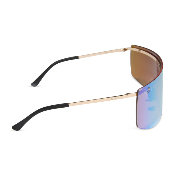 grandslam - gold + sherbert rainbow mirror + polarized sunglasses 3