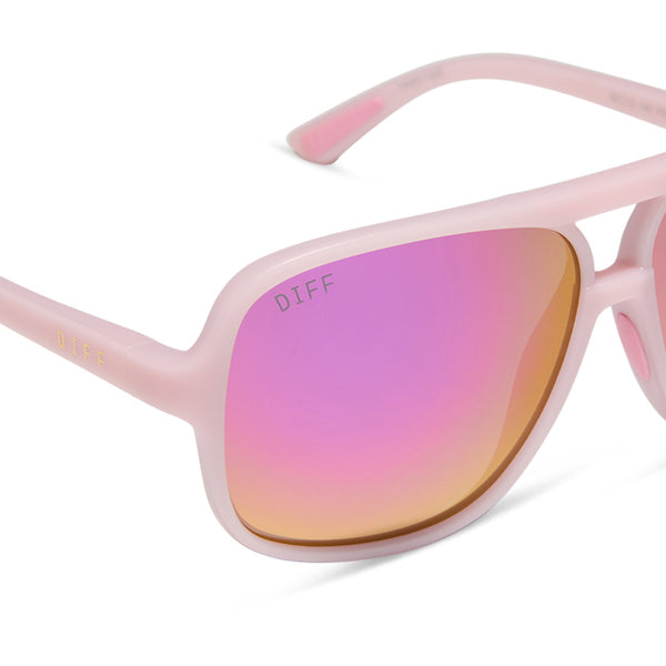hangtime - matte baby pink + pink rush mirror + polarized sunglasses 4