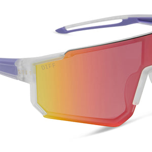 Diff Eyewear Rainbow Sunglasses Heat Shield Sunglasses | Crystal Clear & Rainbow Mirror  main image 3