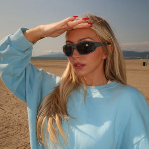 Lightning Wrap Sunglasses | Slate Grey & Grey Polarized  display picture 3