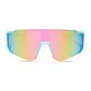 Color swatch for heat - matte baby pink + pink rush mirror + polarized sunglasses