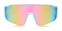 swatch for HEAT - MATTE BABY BLUE + SHERBERT RAINBOW MIRROR + POLARIZED SUNGLASSES