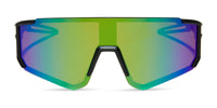 swatch for HEAT - MATTE BLACK + GREEN MIRROR + POLARIZED SUNGLASSES