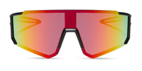 swatch for HEAT - MATTE BLACK + RAINBOW MIRROR + POLARIZED SUNGLASSES
