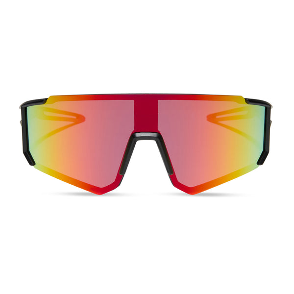 heat - matte black + rainbow mirror + polarized sunglasses