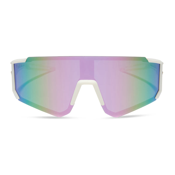 Heat Shield Sunglasses | White & Sunset Mirror Polarized  display picture 2