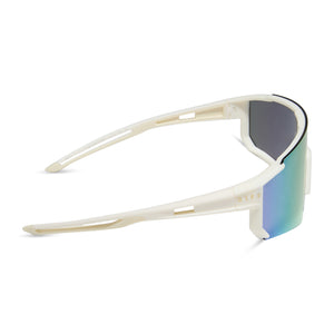 Heat Shield Sunglasses | Matte Ivory & Lavender Mirror | DIFF Eyewear