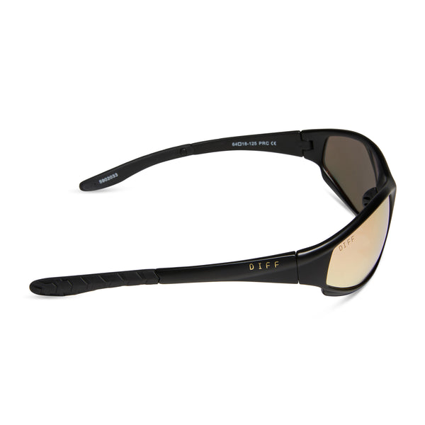 lightning - matte black + peach mirror + polarized sunglasses 3