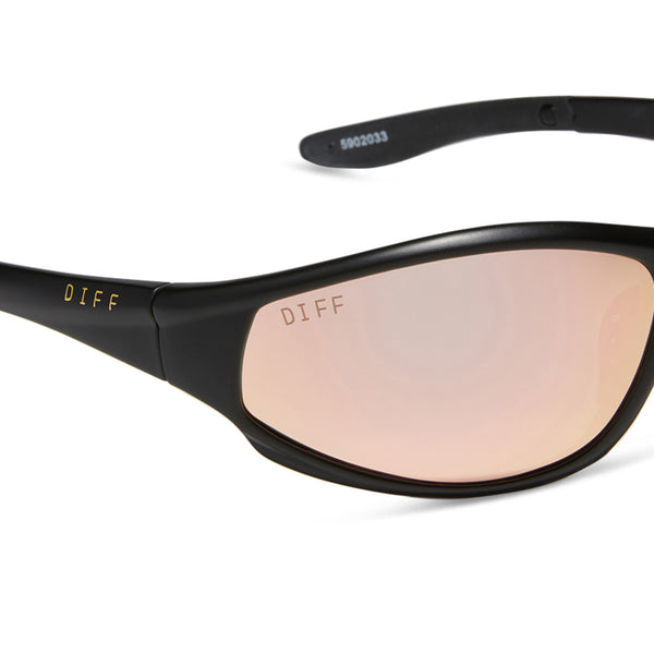 lightning - matte black + peach mirror + polarized sunglasses 4