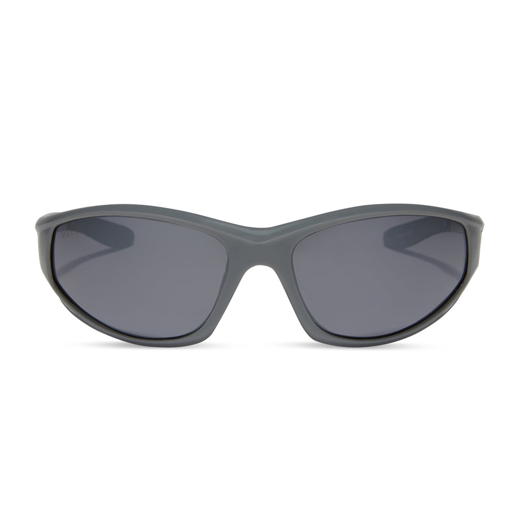 Lightning Wrap Sunglasses | Slate Grey & Grey Polarized | DIFF Sport ...