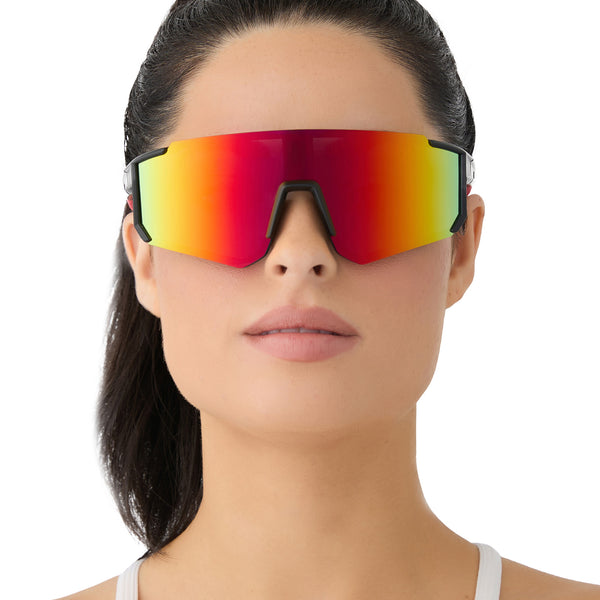 heat - matte black + rainbow mirror + polarized sunglasses 5