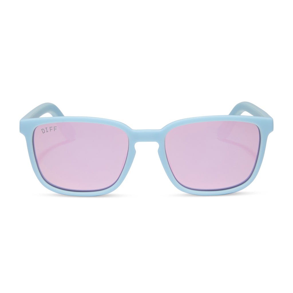 RUSH - MATTE BABY BLUE + LAVENDER MIRROR + POLARIZED SUNGLASSES