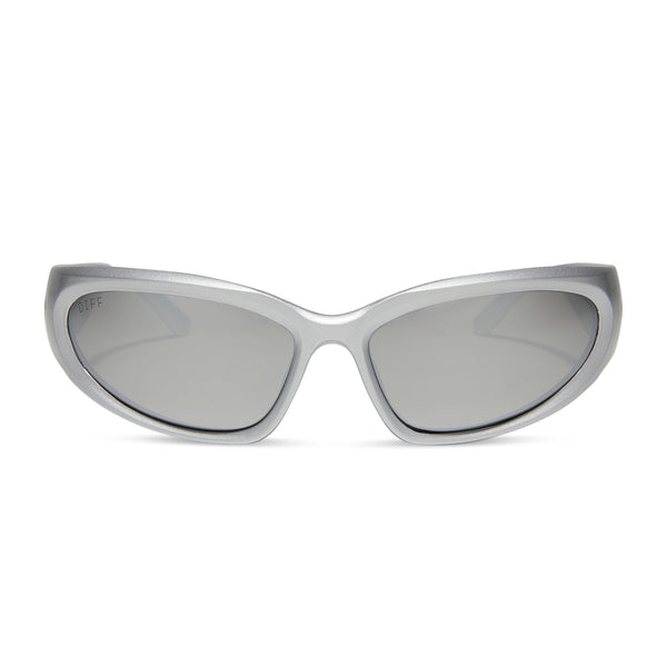 side out - silver + silver mirror + polarized sunglasses