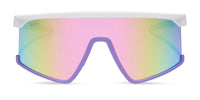 swatch for SPIKE - MATTE WHITE + LAVENDER + SHERBERT RAINBOW MIRROR + POLARIZED SUNGLASSES
