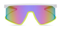 swatch for SPIKE - MATTE WHITE + NEON YELLOW + HOT PINK + PINK RUSH MIRROR + POLARIZED SUNGLASSES