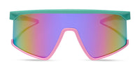 swatch for SPIKE - TURQUOISE + HOT PINK + PINK RUSH MIRROR + POLARIZED SUNGLASSES