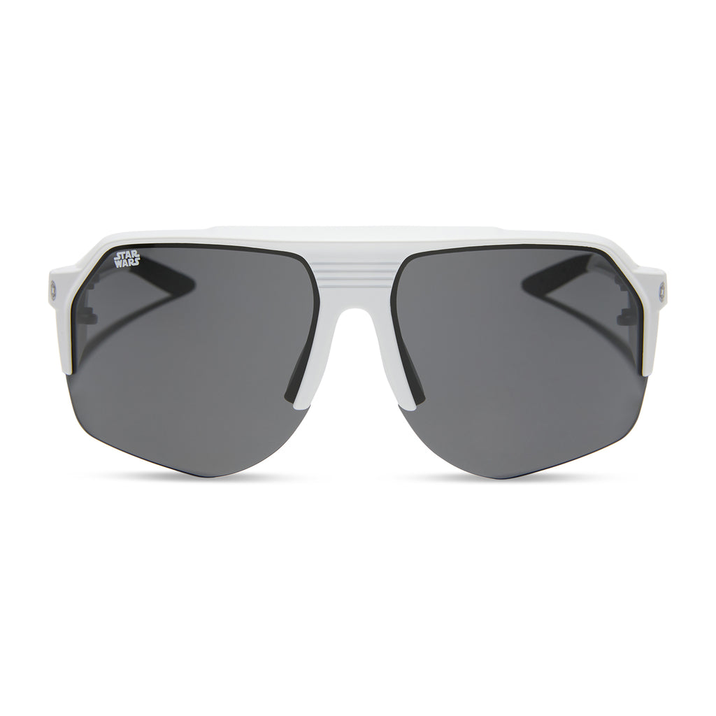 STORMTROOPER SPORT - GALACTIC WHITE + CATEGORY 3 POLARIZED DARK GREY SUNGLASSES