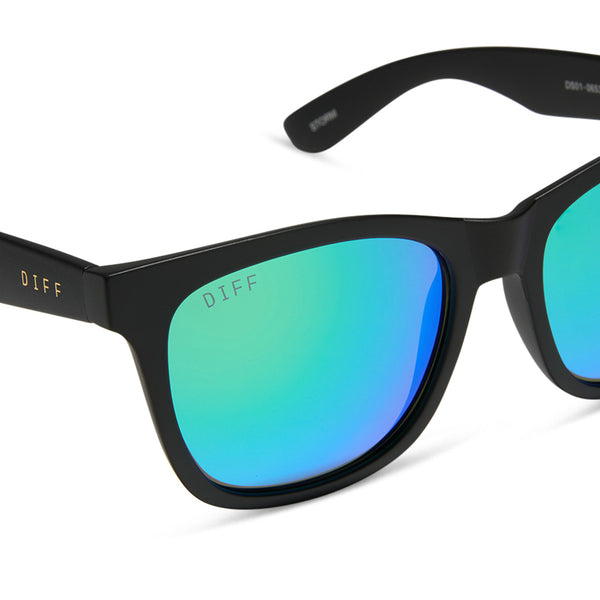 storm - matte black + green mirror + polarized sunglasses 4