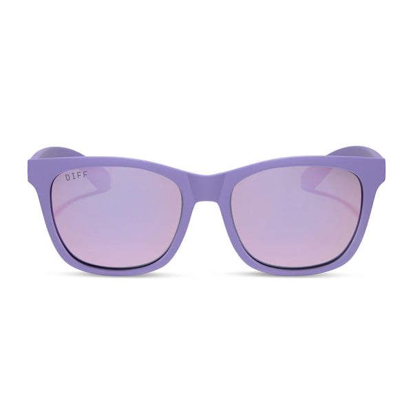 Storm Square Sunglasses | Matte Lavender & Lavender Mirror  display picture 1