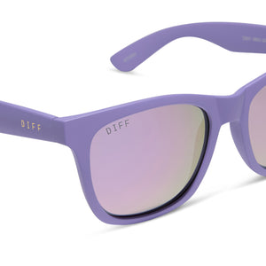 Storm Square Sunglasses | Matte Lavender & Lavender Mirror  display picture 2