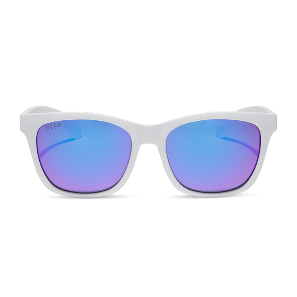 Storm Square Sunglasses | Blue & Sherbert Rainbow Mirror  display picture 1