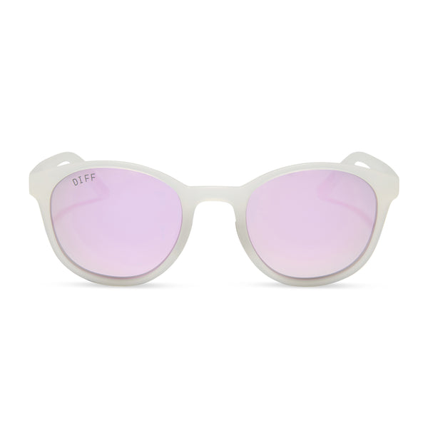 volley - frosty matte crystal + lavender mirror + polarized sunglasses