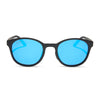 Color swatch for volley - matte black + blue mirror + polarized sunglasses