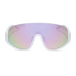 BLAZER - MATTE WHITE + LAVENDER MIRROR + POLARIZED SUNGLASSES