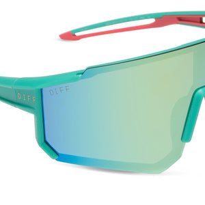 Heat Shield Sunglasses | Turquoise & Turquoise Ice Mirror 