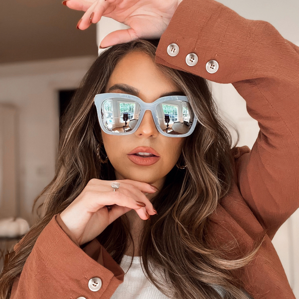 bella - blue dust + blue gradient flash sunglasses 7
