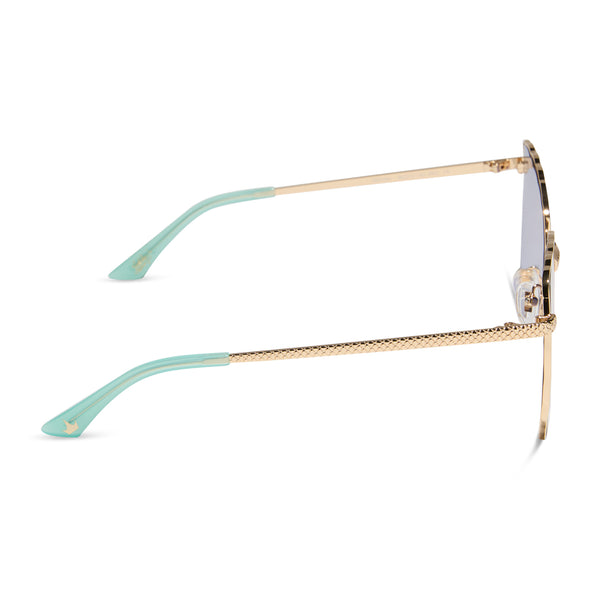 disney princess - ariel 2.0 + shimmering gold + iridescent sea foam to blue gradient sunglasses 3
