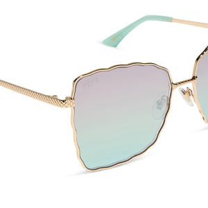 DISNEY PRINCESS - ARIEL 2.0 + SHIMMERING GOLD + IRIDESCENT SEA FOAM TO BLUE GRADIENT SUNGLASSES