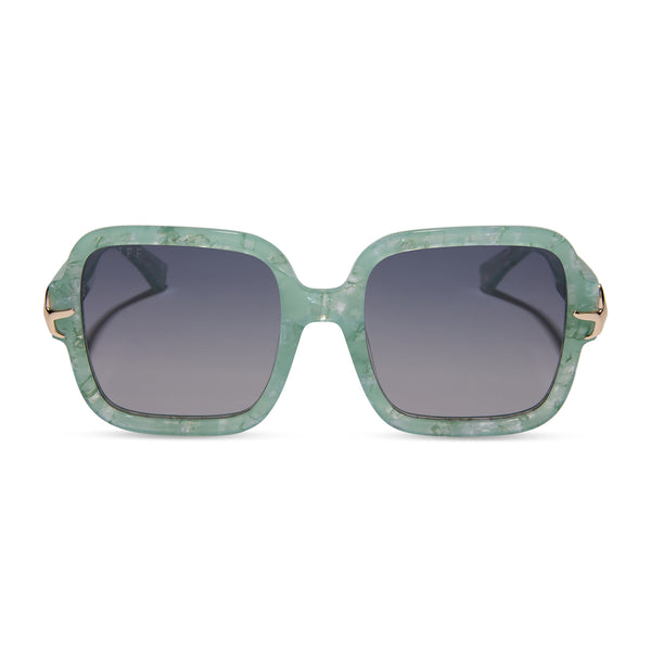 disney princess - ariel + green pearl + lavender gradient + polarized sunglasses