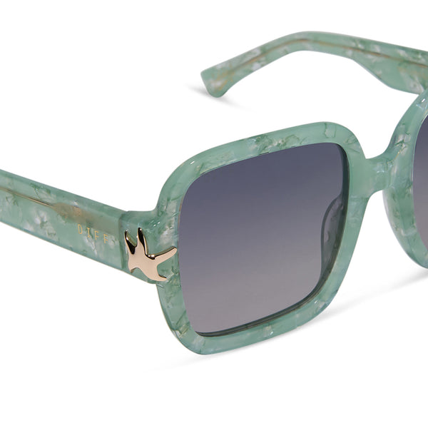 disney princess - ariel + green pearl + lavender gradient + polarized sunglasses 4