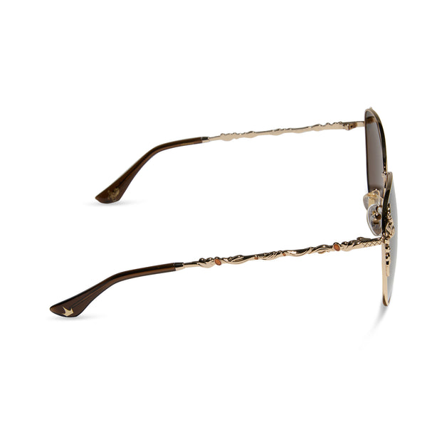 disney princess - belle + gold + brown lens w/ gold flash + polarized sunglasses 3