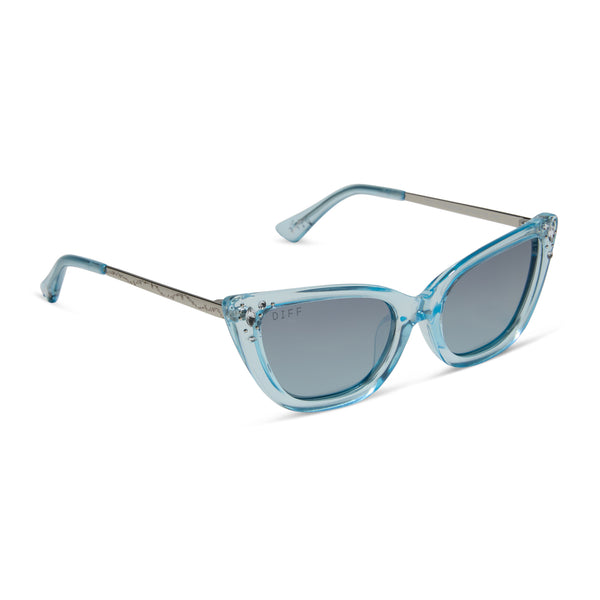 disney princess youth - cinderella + youth + blue crystal glitter + blue dust gradient + polarized sunglasses 2