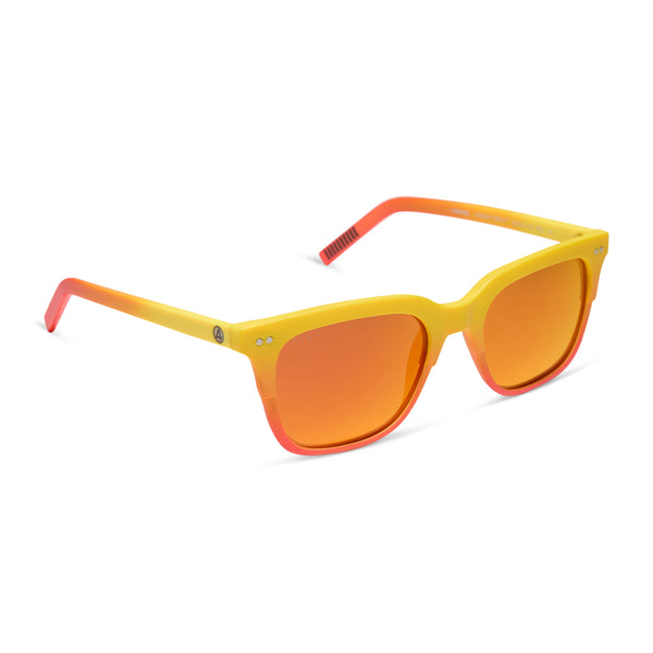 fantastic four - human torch™ + radiant yellow to orange flame fade + blazing red orange mirror + polarized sunglasses 2