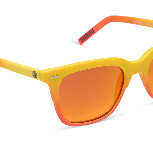 fantastic four - human torch™ + radiant yellow to orange flame fade + blazing red orange mirror + polarized sunglasses 4