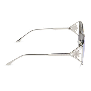 ELSA - COOL SILVER GLOSS METAL + ICE BLUE + POLARIZED SUNGLASSES