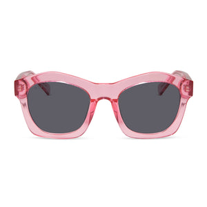 Hayden Square Glasses | Candy Pink Crystal | Diff Eyewear